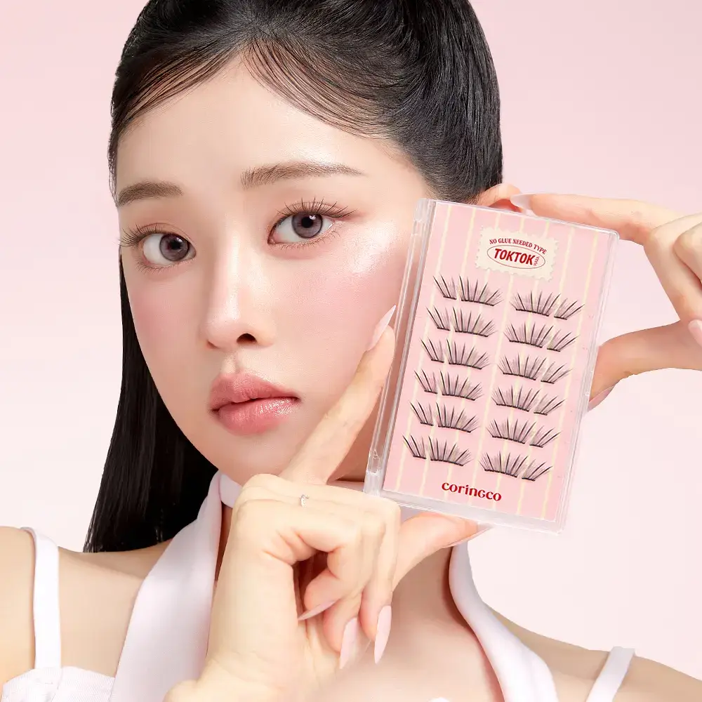 [NEW/눈매확장] 코링코 톡톡하라 노글루 하프 속눈썹 3종 중 택1
